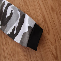 Full Sleeves Camouflage Printed T-Shirt & Kangaroo Pocket Harem Trouser From 9 Months-5 Years