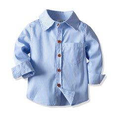 Full Sleeves Gentelman Style Blue  Shirt With Button Front Vest, Pant & Bow Tie From 1-6 Years