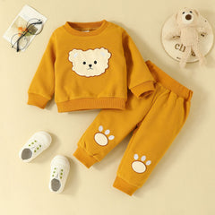 Full Sleeves Cartoon Printed Pullover Top & Printed Pant Set From 3 - 24 Months