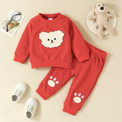 Full Sleeves Cartoon Printed Pullover Top & Printed Pant Set From 3 - 24 Months