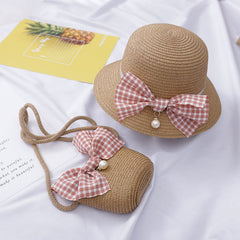 Bow Design Hat With Sling Bag From 3-8 years Girls