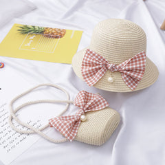 Bow Design Hat With Sling Bag From 3-8 years Girls