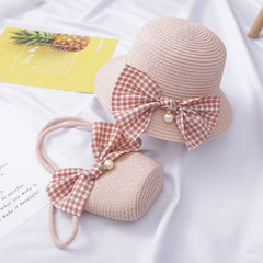 Bow Design Hat With Sling Bag From 3-8 years Girls