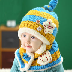 Kids Stylish Cap & Scarf Set For  6 Months-4 Years Kids