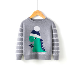 Full Sleeves Santa Dragon Design  Knitted Sweater From 2-7 Years