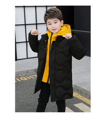 Full Sleeves Thicken Puffer Padded Fake Double Jacket Long Down Winter Snow Coat From 4 Years-8 Years