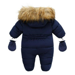 Full Sleeves Winter Hooded Snowsuit Style With Detachable Feet & Hand Gloves For Infants From  6 Months-24 Months