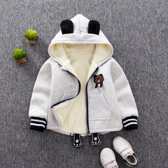 Full Sleeves 3D Bear Design Ear Detailed Hooded Sweatshirt From 9 Months-4 Years