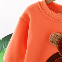 Full Sleeves 3D Bear Design Sweatshirt With Pants From 9 Months-5 Years