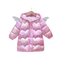 Full Sleeves Unicorn Style Quilted Hooded Puffer Winter Wear Jacket From 1-5 Years