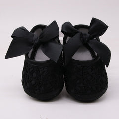 Crochet Booties With Ribbon Bow Detailing From 3 Months-12 Months