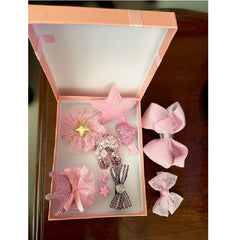 Cute & Stylish 8 Clips & 1 Pair Of Claw Clips With Box