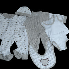 Cute & Stylish Printed Clothing Set Of 8 Pieces For Infants ( New Borns)