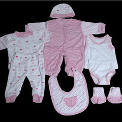 Cute & Stylish Printed Clothing Set Of 8 Pieces For Infants ( New Borns)