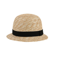 Fashionable Short-Brimmed Straw Ribbon Hat Circumference 50 cm From 2-5 Years