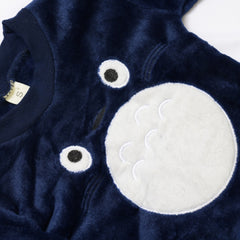 Velvety Flannel Autumn Wear Owl Embroidered Track Suit Set From 9 Months-7 Years