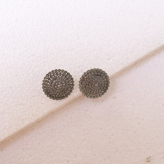 Silver plated oxidised studs