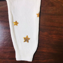 Glittery Star Sweatshirt Style Onesie From New Born-3 Years