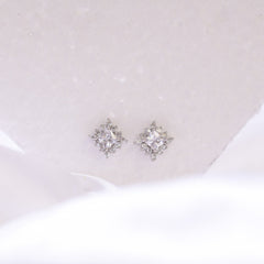 Silver Square  Studs Earrings