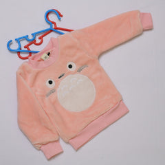 Velvety Flannel Autumn Wear Owl Embroidered Track Suit Set From 9 Months-7 Years