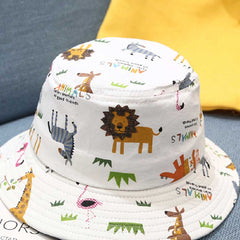 "Hat With Animal Printed- Circumference 50 cm For 2-5 Years Kids  "