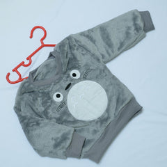 Velvety Flannel Autumn Wear Owl Embroidered Track Suit Set From 9 Months-7 Years