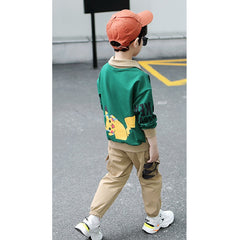 Full Sleeves  Printed O Neck Sweatshirt Attached collar with Printed Pants From 3-11 years