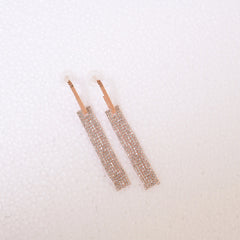 Rose gold Tassel drop earrings