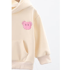 Full Sleeves 3D Sheep Design Kangaroo Pocket Hooded Sweatshirt From 9 months-5 Years