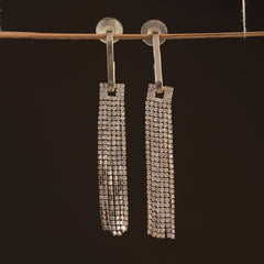 Silver Plated Tassel drop earrings