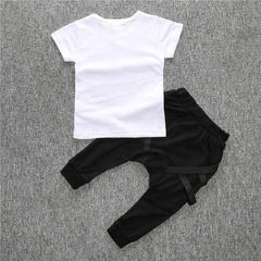 Half Sleeves Text Printed Tee With Harem Pants From 3 Months-3 Years