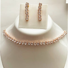 Rose Gold-plated contemporary jewellery set