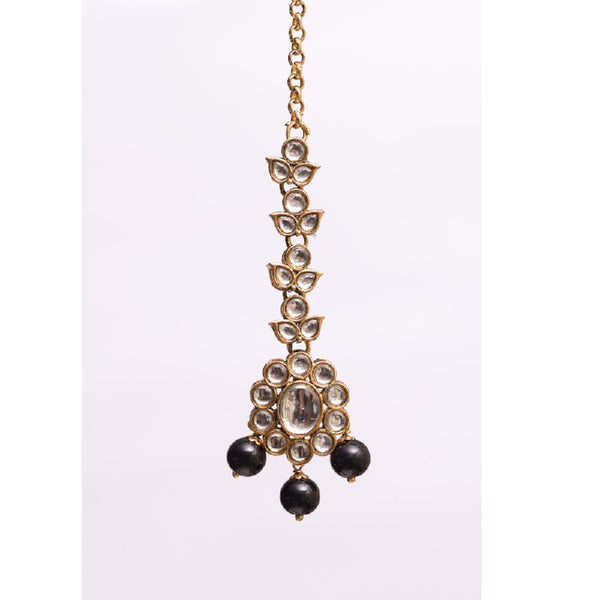 Black Gold-Plated Traditional Jewellery Set