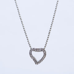 Sterling silver heart pendant with chain