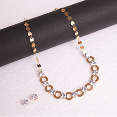 Rose Gold-Plated Choker Necklace Set