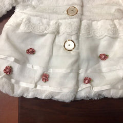 Full Sleeves Coat With Frill And Brooch From 6 months-5 Years