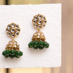 Green Gold-Plated Traditional Jewellery Set