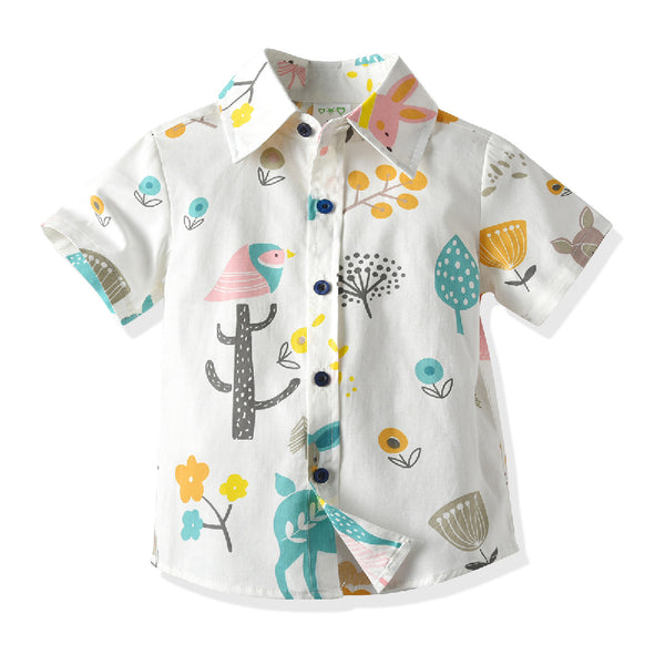 Desert Life White Half Sleeves Printed Shirt 
From 9 Months-6 Years