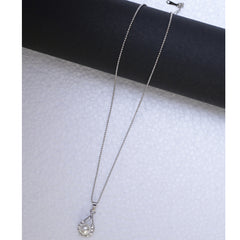 Silver Pearl Pendant With Chain