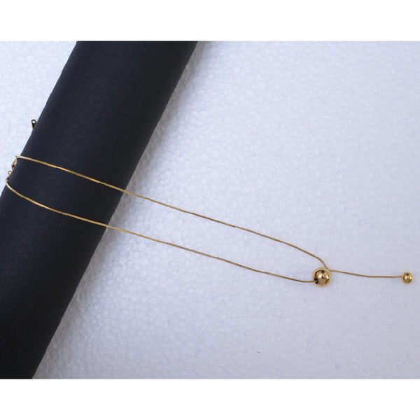 Gold Ball Pendant Clavicle Chain Necklace