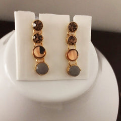 Grey Gold-Plated Embellished Jewellery Set