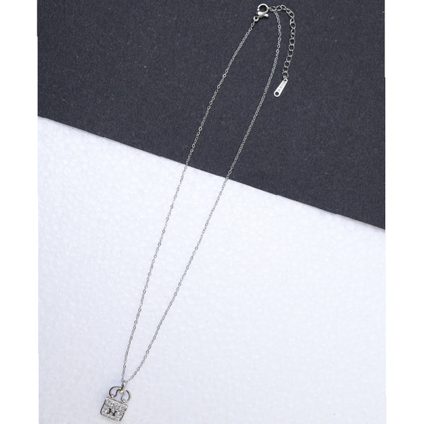 Silver Plated Luxury H letter Bag pendant with chain