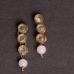 Light Pink Gold-Plated Traditional Jewellery Set