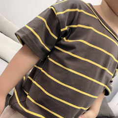 Half Sleeves Striped T-shirt & Shorts Set From 9 Months-5 Years