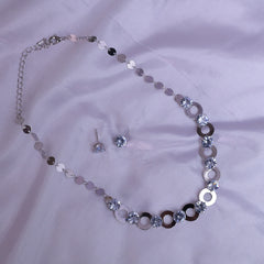 Silver-Plated Choker Necklace Set