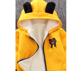 Full Sleeves 3D Bear Design Ear Detailed Hooded Sweatshirt From 9 Months-4 Years