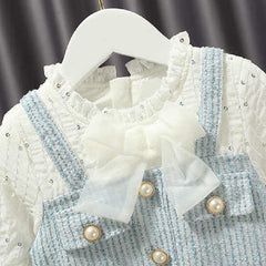 Full Sleeves Party Wear Frock with Bow From 6 months- 5 Years