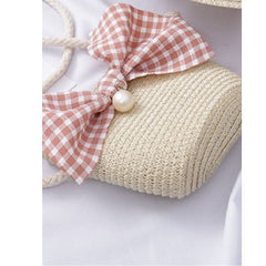 Bow Design Hat With Sling Bag From 3-8 years Girls