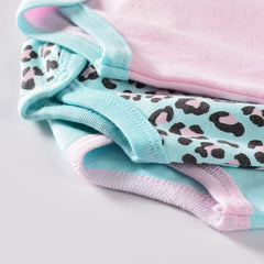 Multicolour Pack of Three Full Sleeves Printed Blue & Pink  Onesies From 3-12 Months