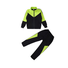 Full Sleeves Double Colour Tone Sports 2 Piece TrackSuit Set From 4 - 9 Years